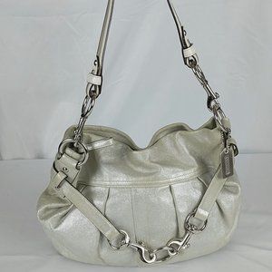Coach Hobo Bag H05S-8B33 Pearlescent Metal Charm